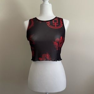 SHEIN Snake Design Crop Top